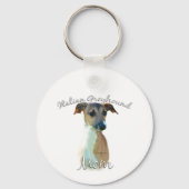 Italiaanse Greyhoundmam 2 Sleutelhanger (Achterkant)