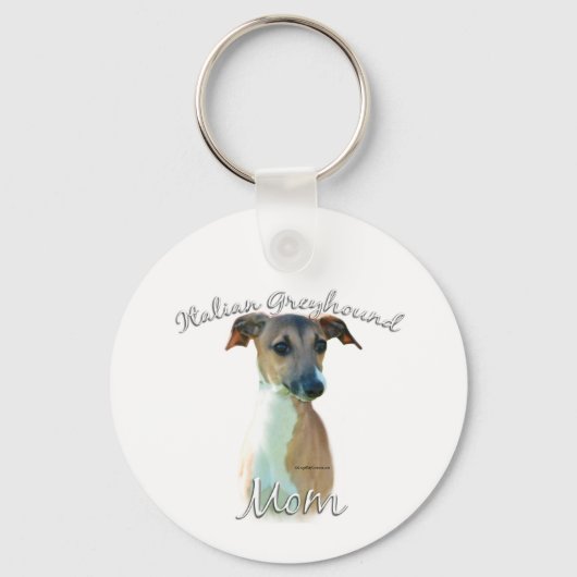 Italiaanse Greyhoundmam 2 Sleutelhanger (Voorkant)