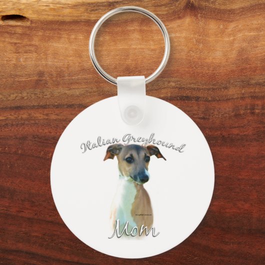 Italiaanse Greyhoundmam 2 Sleutelhanger (Voorkant)