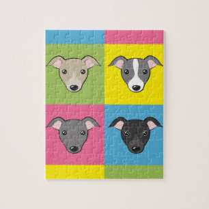 Italiaanse Greyhounds Cute Cartoon Colorful Pop ar Legpuzzel