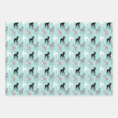 Italiaanse Greyhounds Cute Pattern Inpakpapier Vel (Voorkant 3)