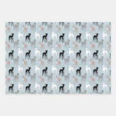 Italiaanse Greyhounds Cute Pattern Inpakpapier Vel (Voorkant)