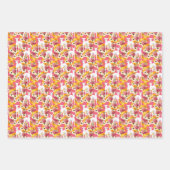 Italiaanse Greyhounds Floral Pattern Inpakpapier Vel (Voorkant 3)