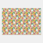 Italiaanse Greyhounds Floral Pattern Inpakpapier Vel (Voorkant)