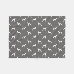 Italiaanse Greyhounds   Iggy Dog Silhouettes Patte Fleece Deken