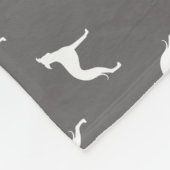 Italiaanse Greyhounds | Iggy Dog Silhouettes Patte Fleece Deken (Hoek)