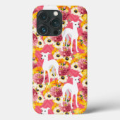 Italiaanse greyhounds of hippets met Flowers Hoesj Case-Mate iPhone Case (Achterkant)