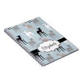 Italiaanse greyhounds of whippets notitieboek (Rechterzijde)