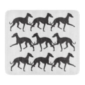 Italiaanse Greyhounds Silhouettes Snijplank (Voorkant)