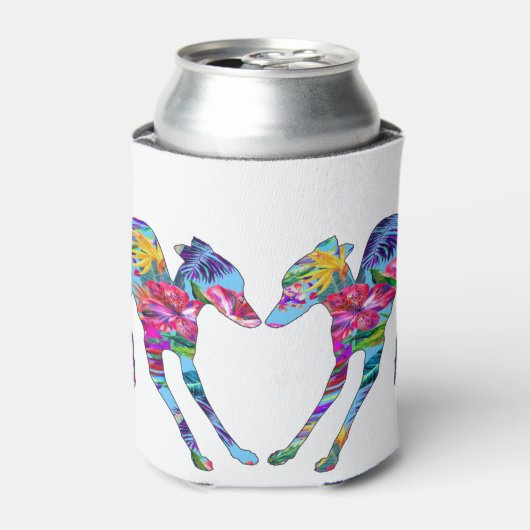 Italiaanse Greyhounds spelen Blikjeskoeler (Blikje Voorkant)