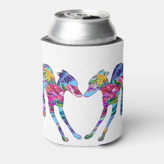 Italiaanse Greyhounds spelen Blikjeskoeler (Blikje Achterkant)