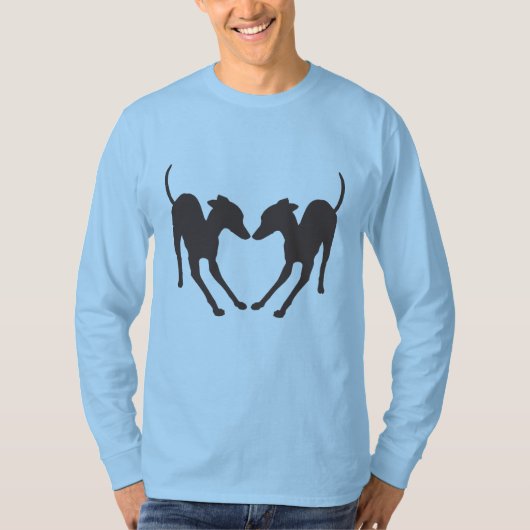 Italiaanse Greyhounds spelen T-shirt (Voorkant)