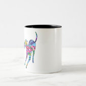 Italiaanse Greyhounds spelen Tweekleurige Koffiemok (Center)