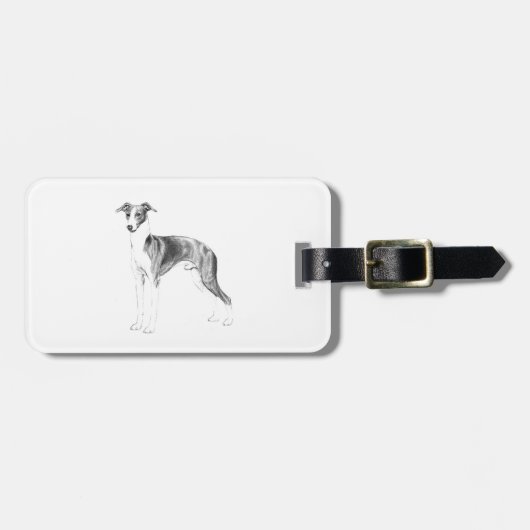 Italiaanse Greyhoundstijl Bagagelabel (Voorkant horizontaal)