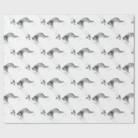 Italiaanse Greyhoundstijl Cadeaupapier (Vlak)