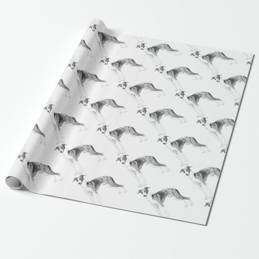 Italiaanse Greyhoundstijl Cadeaupapier (Uitgerold)