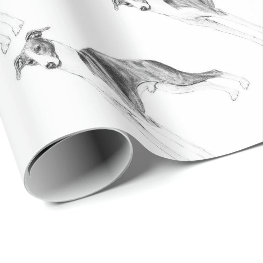 Italiaanse Greyhoundstijl Cadeaupapier (Rol Hoek)
