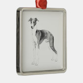 Italiaanse Greyhoundstijl Metalen Ornament (Rechts)