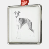 Italiaanse Greyhoundstijl Metalen Ornament (Links)