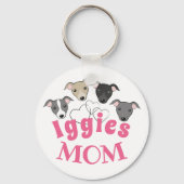 Italiaanse griehond Iggy Dog mam Cute grappige car Sleutelhanger (Voorkant)