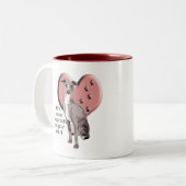 italiaanse grieweit paws tweekleurige koffiemok (Voorkant links)