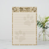 Italiaanse griezelaarster briefpapier (Staand voorkant)