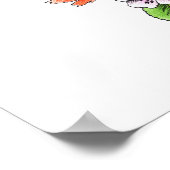 Italiaanse griezelhond portret bloemen kunst poster (Hoek)