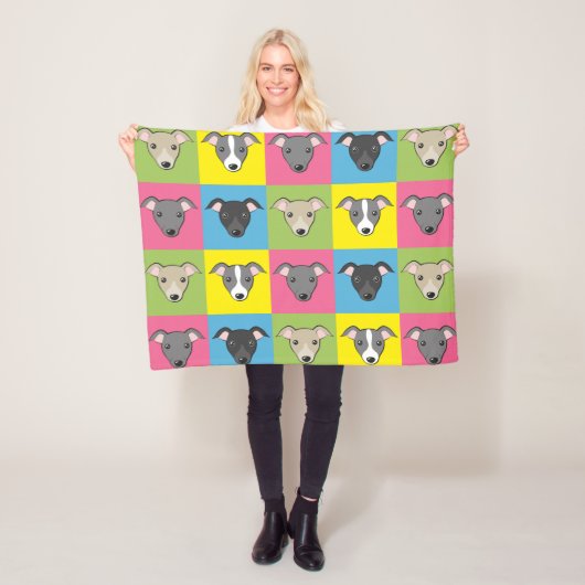 Italiaanse griezelige cartoon pop fleece deken (In situ)