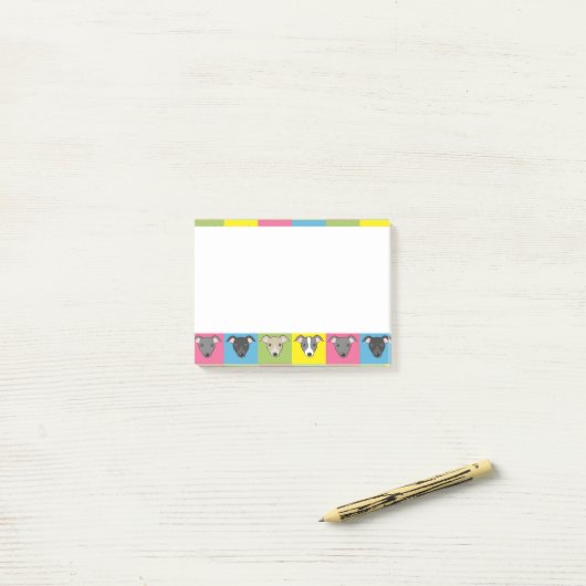 Italiaanse griezelige cartoon pop post-it® notes (Op bureau)