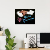 Italiaanse grijsheuvel - Vaste kleur Poster (Thuiskantoor)