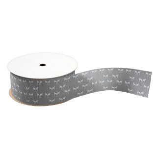 Italiaanse grijze hond Dog Ribbon Wrapping Rescue  Grosgrain Lint