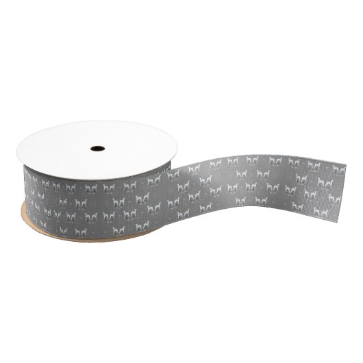 Italiaanse grijze hond Dog Ribbon Wrapping Rescue  Grosgrain Lint (Spoel)