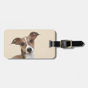 Italiaanse grijze schilderijen - Kute Original Dog Bagagelabel