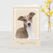 Italiaanse grijze schilderijen - Kute Original Dog Kaart (Gele Bloem)