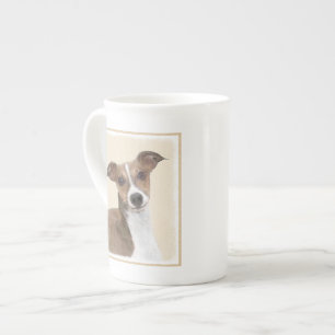 Italiaanse grijze schilderijen - Kute Original Dog Porselein Kop