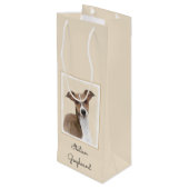 Italiaanse grijze schilderijen - Kute Original Dog Wijn Cadeautas (Achterkant Gekanteld)