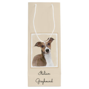 Italiaanse grijze schilderijen - Kute Original Dog Wijn Cadeautas