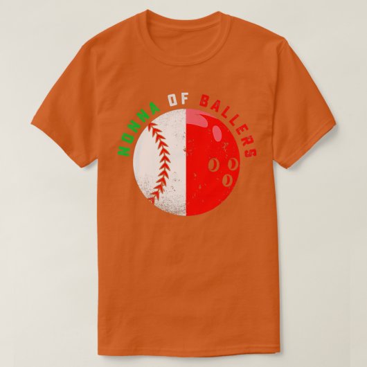 Italiaanse grootma Nonna Baseball Bowler T T-shirt (Design voorkant)