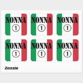 Italiaanse grootmoeders: Nonna Numero Uno Vierkante Sticker (Vel)