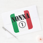 Italiaanse grootmoeders: Nonna Numero Uno Vierkante Sticker (Envelop)