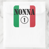 Italiaanse grootmoeders: Nonna Numero Uno Vierkante Sticker (Tas)