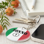 Italiaanse grootvaders : Nonno Numero Uno Sleutelhanger (Voorkant Rechts)