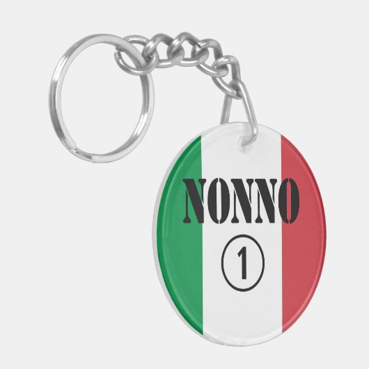 Italiaanse grootvaders : Nonno Numero Uno Sleutelhanger (Voorkant Links)