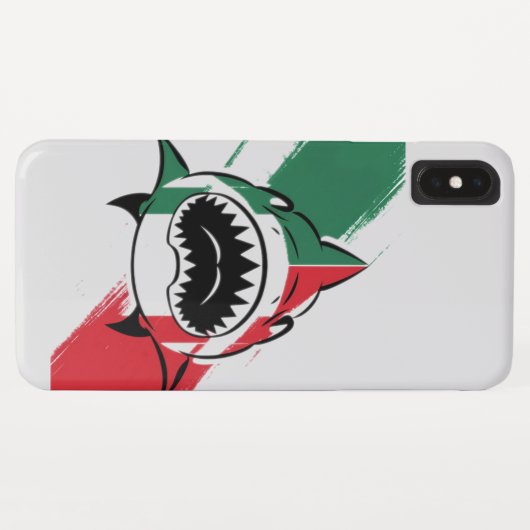 italiaanse haai Case-Mate iPhone case (Achterkant (horizontaal))