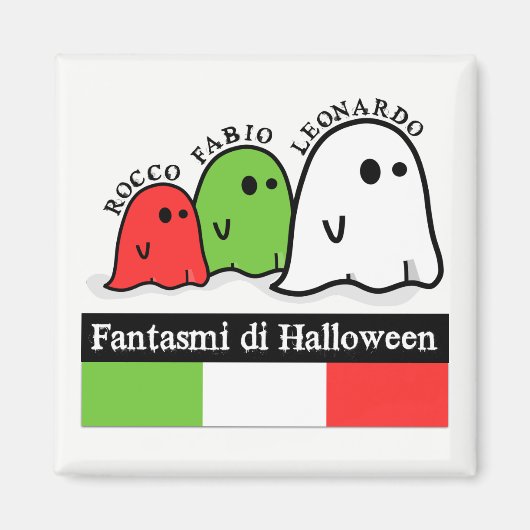 Italiaanse Halloween Ghosts, Fantasmi di Halloween Magneet (Voorkant)