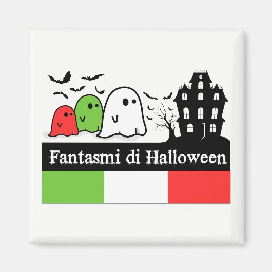 Italiaanse Halloween Ghosts, Fantasmi di Halloween Magneet (Voorkant)