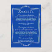 Italiaanse hand geschreven pinstripes bruiloft det informatiekaartje (Voorkant)