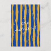 Italiaanse hand geschreven pinstripes bruiloft det informatiekaartje (Achterkant)