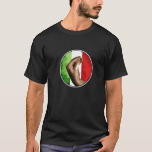 Italiaanse Hand Gesture Italia Italiano Flag SA T-shirt