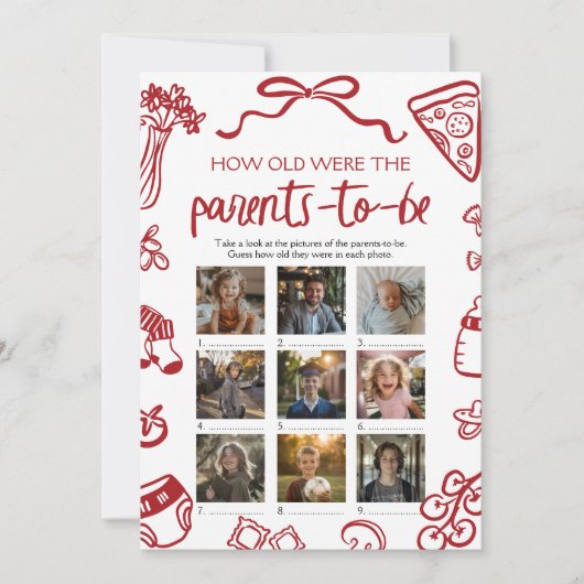 Italiaanse hand getekend hoe oud het ouderspel was kaart (Voorkant)